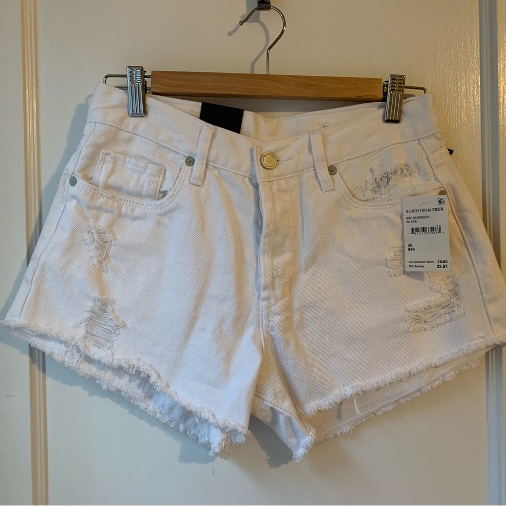 Blank NYC Women's White Denim Shorts NWT